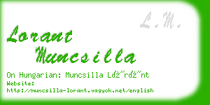 lorant muncsilla business card